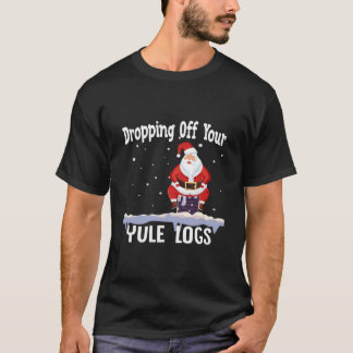 Camiseta Santa deja tus troncos de Navidad