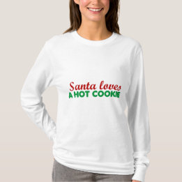 CAMISETA SANTA DEL NAVIDAD AMA UNA GALLETA CALIENTE"
