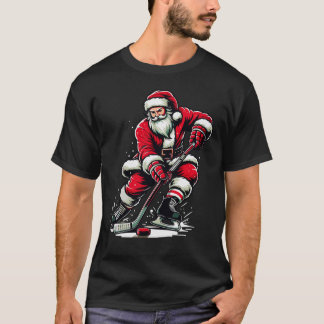 Camiseta Santa Deportiva navidades Juega Noches de Hockey s