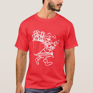 Camiseta Santa dibujada a mano con presentes