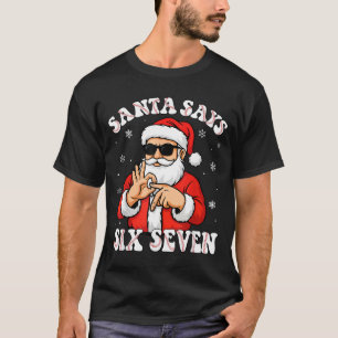 Camiseta Santa Dice 6 7 Seis Siete Meme Béisbol Número 67 G