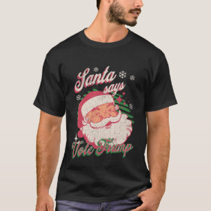 Camiseta Santa dice que votar a Trump
