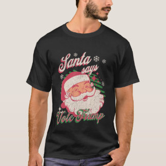 Camiseta Santa dice que votar a Trump