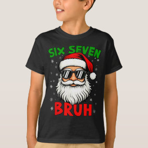 Camiseta Santa Dice Seis Siete 6 7 Gen Z Alpha Meme Bruh Na