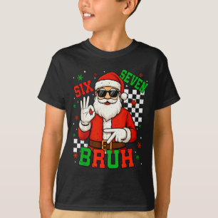 Camiseta Santa Dice Seis Siete 6 7 Gen Z Alpha Meme Bruh Na