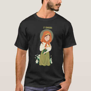 Camiseta Santa Dimpna Lirio de Pureza Santa Patrona Salud M