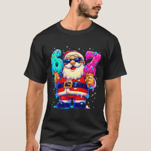 Camiseta Santa divertido dice seis siete 67 Meme Navidad Xm