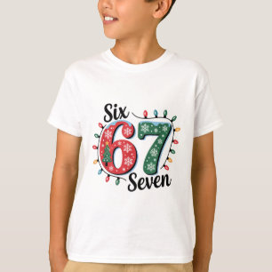 Camiseta Santa Divertido Dice Seis Siete Navidad 67 Meme Xm