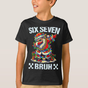 Camiseta Santa divertido haciendo Dabbing Seis Siete Bruh N