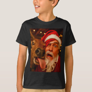 Camiseta Santa Divertido Selfie Reno Hombres Mujeres Niños 