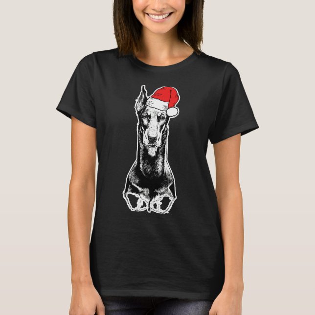Camiseta Santa Doberman Pinscher Dog Ugly (Anverso)