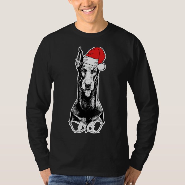 Camiseta Santa Doberman Pinscher Dog Ugly (Anverso)
