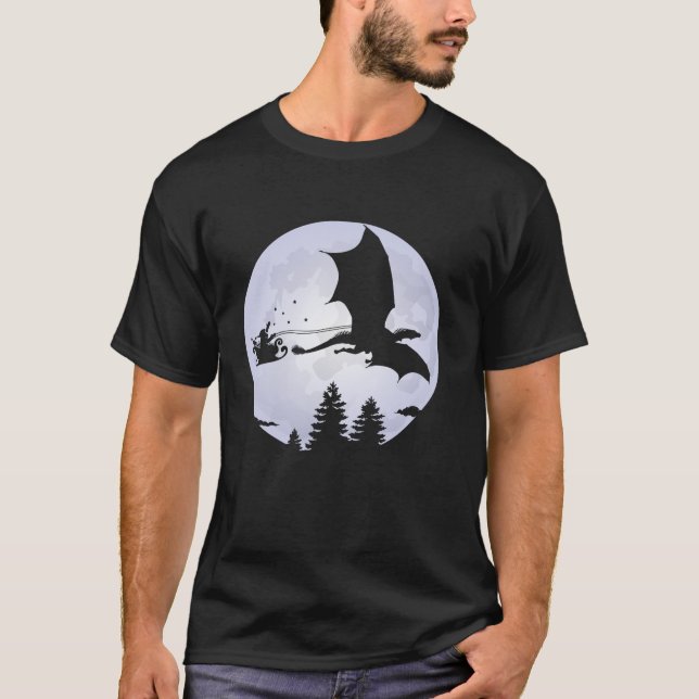 Camiseta Santa Dragon Sleigh Christmas Santa Dragon Full Mo (Anverso)