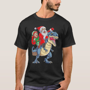 Camiseta Santa Elf Riding Dinosaur T - Niños Navidades Rex