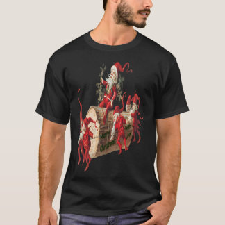Camiseta Santa Elves Se Desliza En Un Registro - Colección 