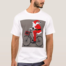 Camiseta Santa en bicicleta