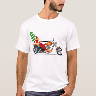 Camiseta Santa en motocicleta