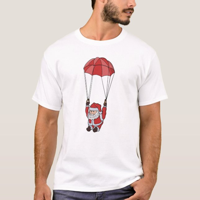 Camiseta Santa en paracaídas (Anverso)