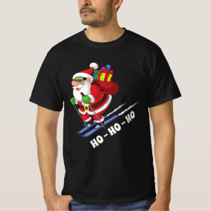 Camiseta Santa en snowboard, fea navidad para patinadores,