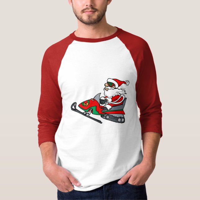 Camiseta santa en snowmobile (Anverso)