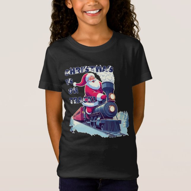 Camiseta Santa en un tren (Anverso)