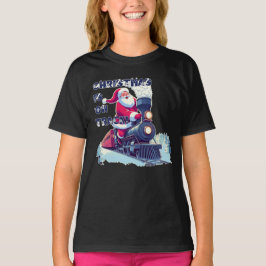 Camiseta Santa en un tren