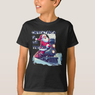 Camiseta Santa en un tren