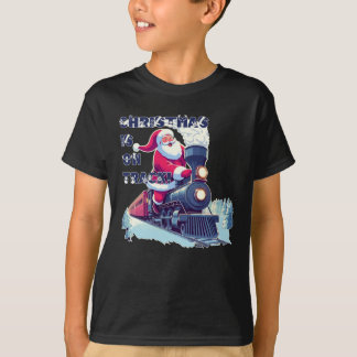 Camiseta Santa en un tren