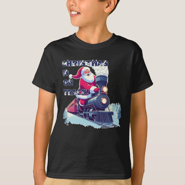 Camiseta Santa en un tren (Anverso)