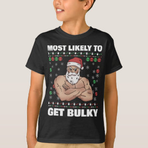 Camiseta Santa es la más probable que consiga un gimnasio d