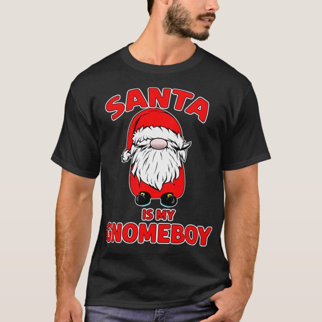 Camiseta Santa es mi hogar Gnomeboy Funny Navidades Gnome (Anverso)