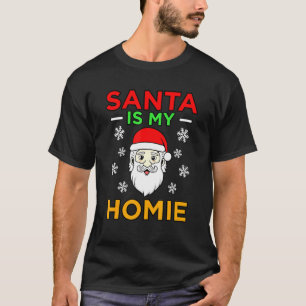 Camiseta Santa es mi homie Merry Christmas Gnomes Elfs Grap