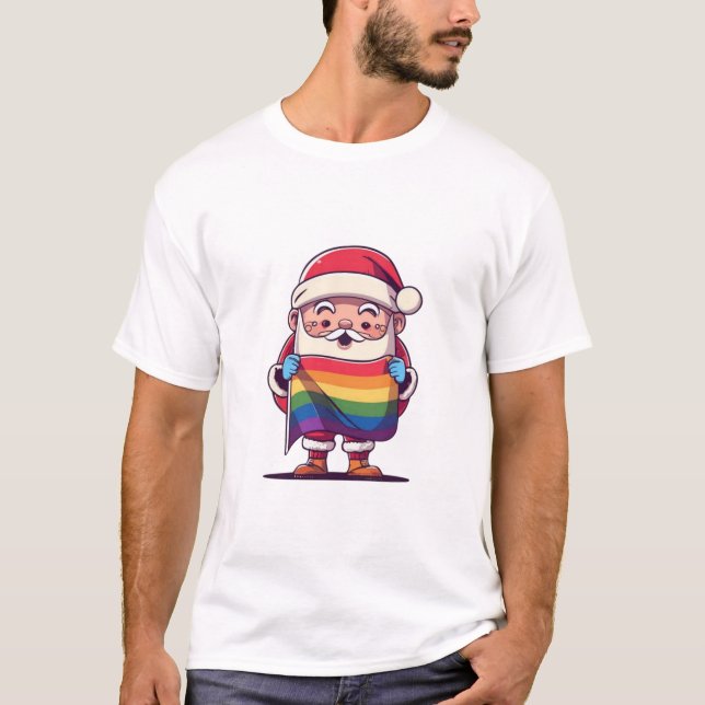Camiseta Santa es Navidad gay (Anverso)