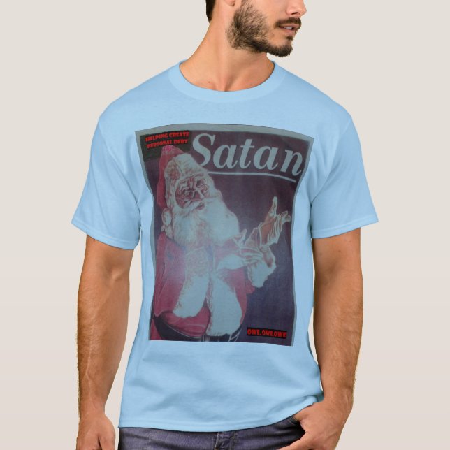 Camiseta Santa es un anagrama para Satan (Anverso)