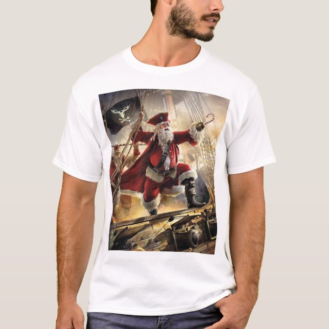 Camiseta Santa Es Un Pirata (Anverso)
