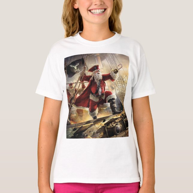 Camiseta Santa Es Un Pirata (Anverso)