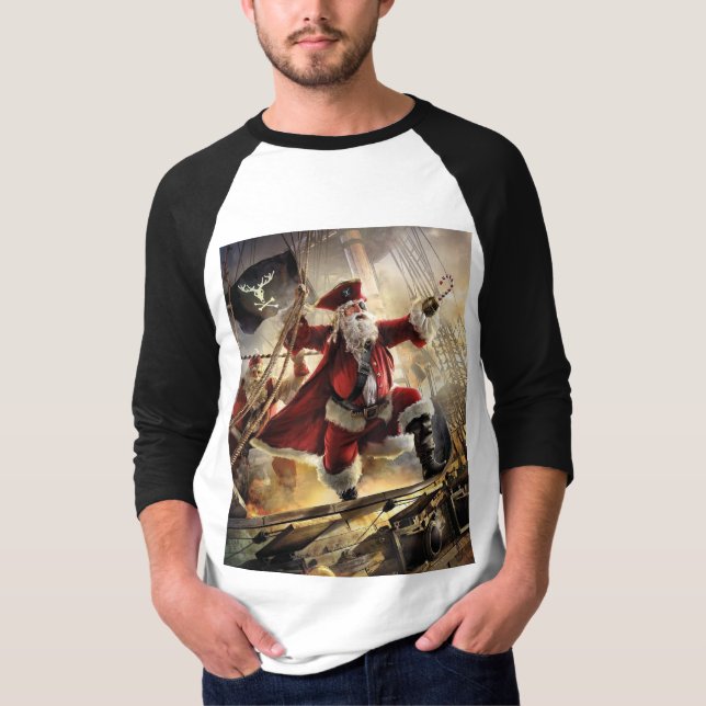 Camiseta Santa Es Un Pirata (Anverso)