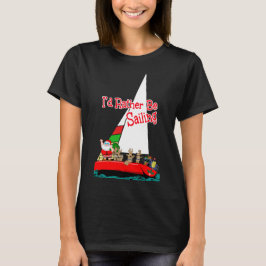 Camiseta Santa es una vela marinera para Navidades