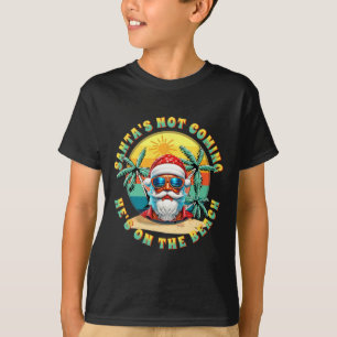 Camiseta Santa está en la playa. Gracioso Surfer Alternativ