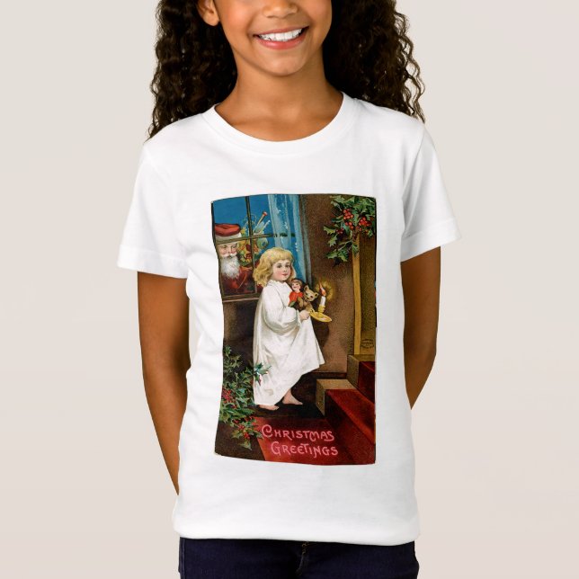 Camiseta Santa está en la ventana (Anverso)