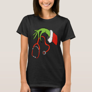 Camiseta Santa Estetoscopio Divertida Navidad Nochebuena En
