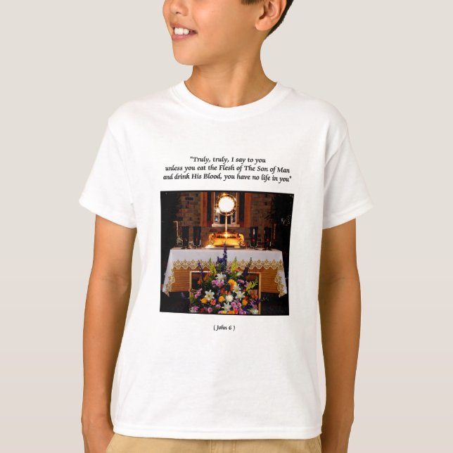Camiseta Santa Eucaristía Santa Comunión (Anverso)