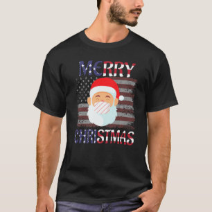 Camiseta Santa Face Mask Family Mating Quarantine Christm