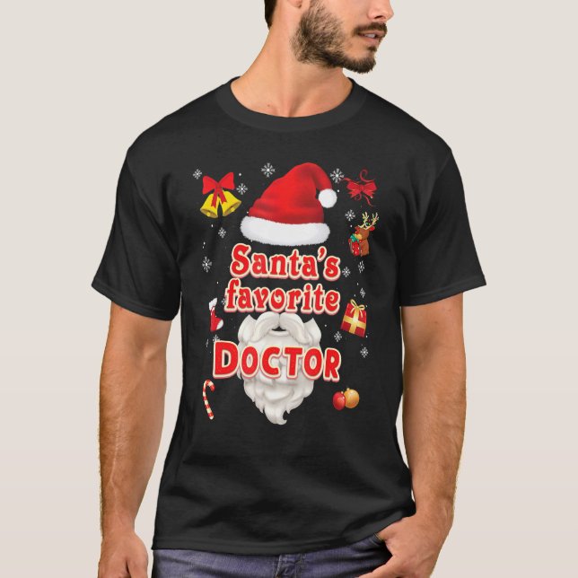 Camiseta Santa Favorite Doctor Christmas Cute Santa Face Sw (Anverso)