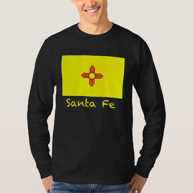 Camiseta Santa Fe New Mexico USA Flag Souvenir (Anverso)