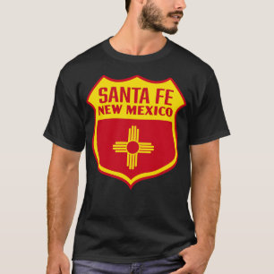 Camiseta Santa Fe Nuevo México Bandera Retro Amarillo