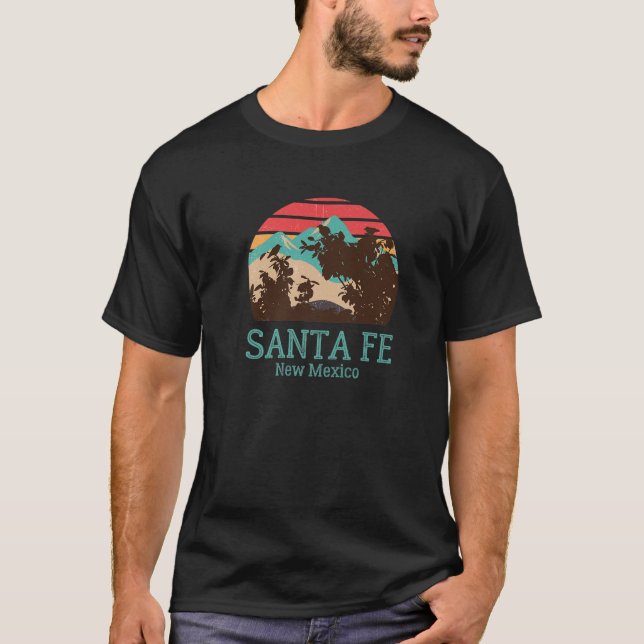 Camiseta Santa Fe Nuevo México Viajero Viejo Retro City Lo (Anverso)