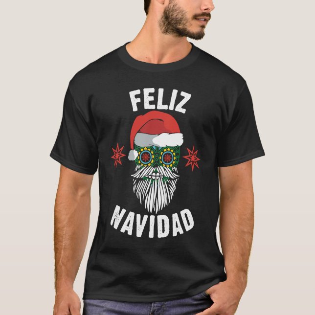 Camiseta Santa Feliz Navidad en México Navidades calientes  (Anverso)
