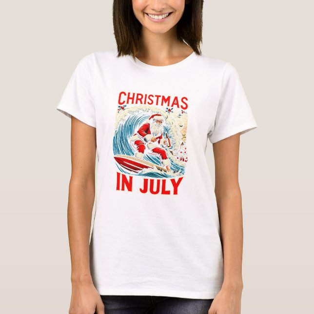 Camiseta Santa Festiva: Luz Blanca (Anverso)