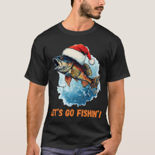 Camiseta Santa Fishing Fantasy – Escena Navideña Caprichosa